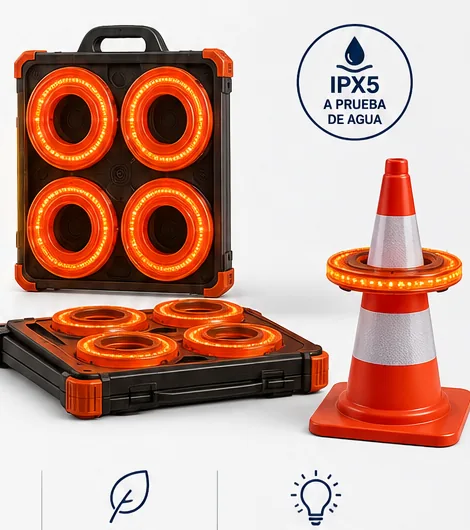 Kit 8 Aros de Luz LED Recargables 3LUX